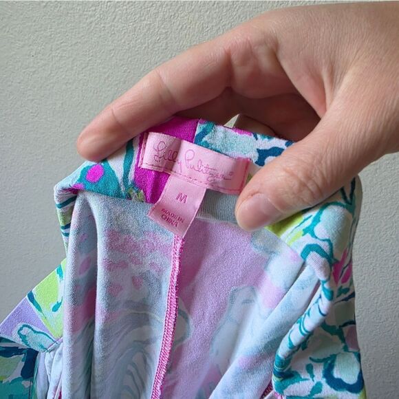 Lilly Pulitzer Fawcett Off The Shoulder Multi Color Floral Dress Medium - Picture 4 of 7